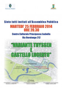 Città di Torino Circoscrizione 5 Variante Thyssen Castello di Lucento 25 febbraio 2014