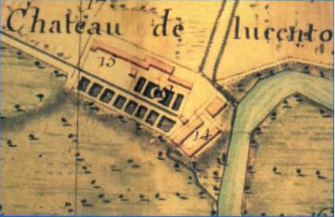Chateau de Lucento, particolare mappa catasto napoleonico