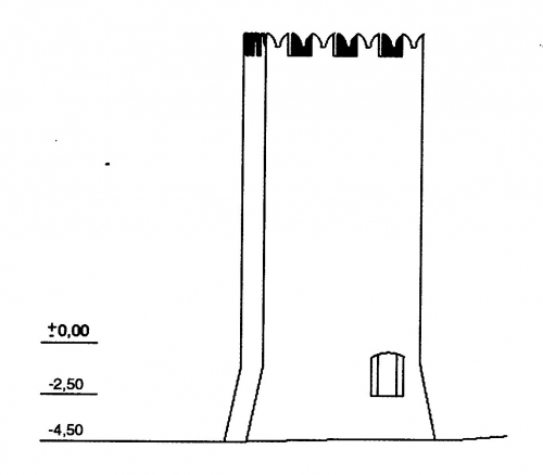 3 Disegno Torre d'avvistamento del castello di Lucento Prima metà Trecento